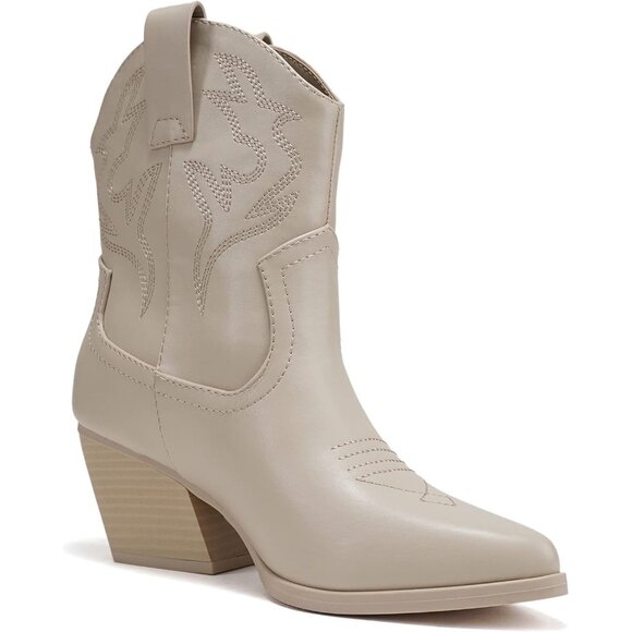 Blazing Ankle Boot Women Bone Pointe Toe Low Heel - Picture 4 of 4